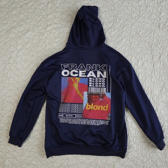 Frank Ocean Blond Album Cover Navy Blue Hoodie Music Hip Hop 2016 - Picture 2 of 4